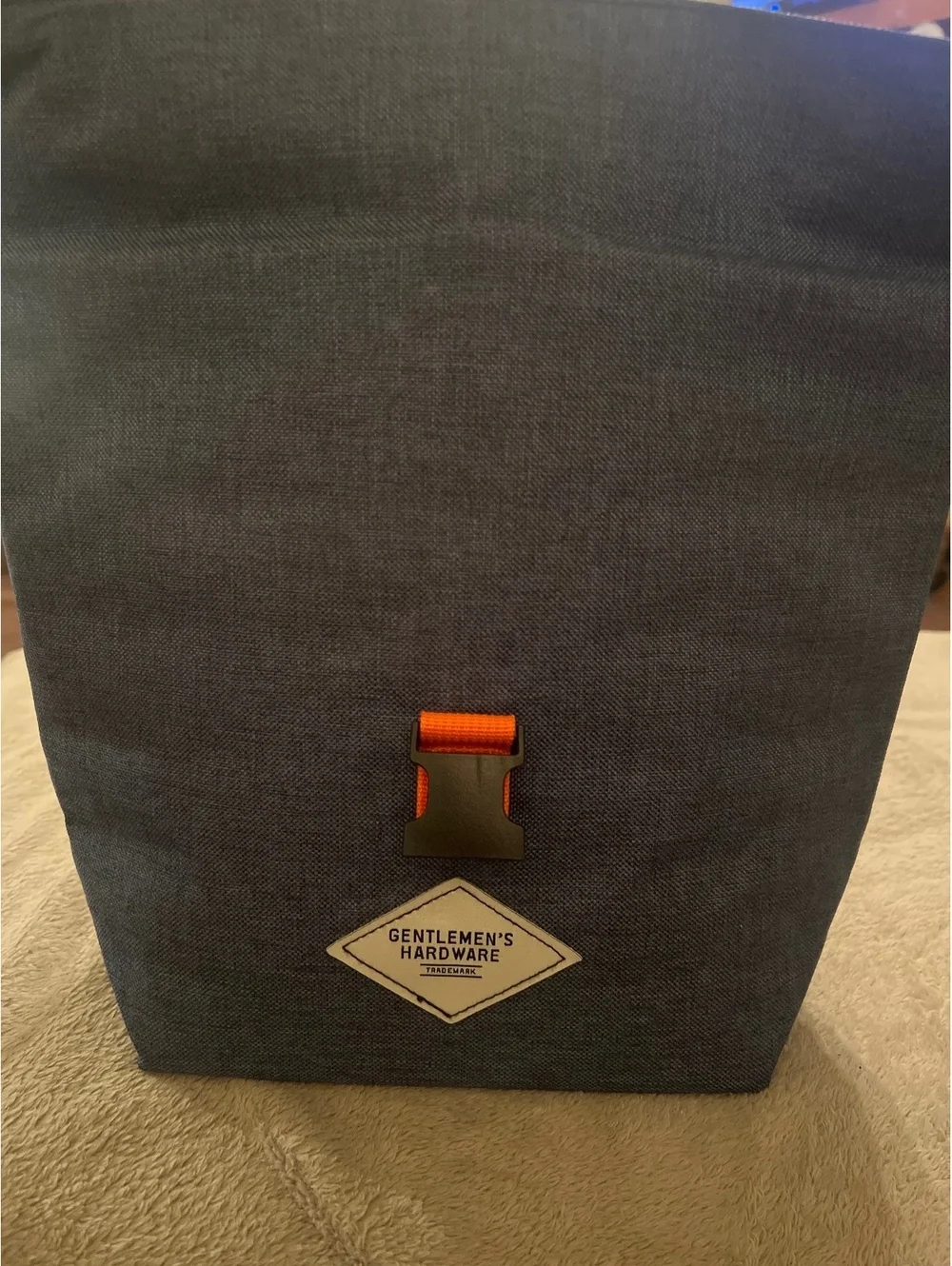 Gentlemen's Hardware Adventure Cooler Lunch Bag - Blue with Orange Strap